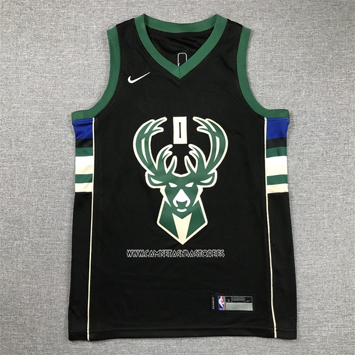 Damian Lillard NO 0 Camiseta Nino Milwaukee Bucks Statement 2018-19 Negro